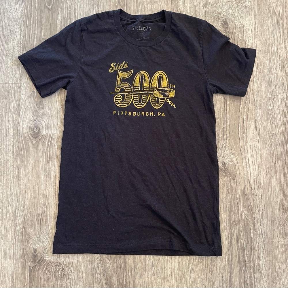 Steel City Brand -Sid’s 500th Goal - Pittsburgh Penguins - Black - T Shirt Small